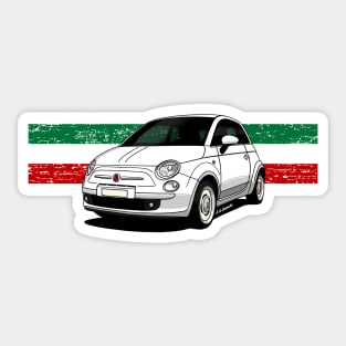 The beautiful small italian car that everybody loves Sticker